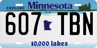 MN license plate 607TBN