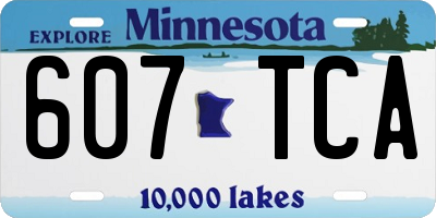 MN license plate 607TCA