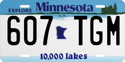 MN license plate 607TGM