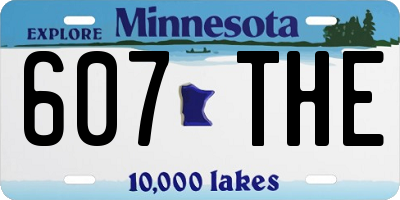 MN license plate 607THE