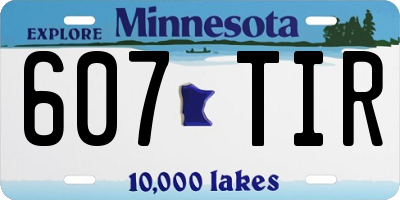MN license plate 607TIR