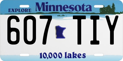 MN license plate 607TIY
