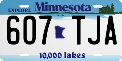 MN license plate 607TJA