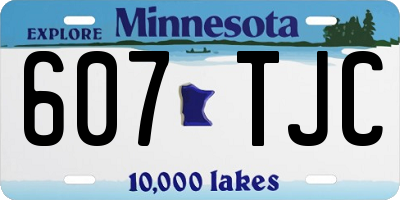 MN license plate 607TJC