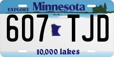 MN license plate 607TJD