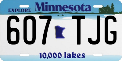 MN license plate 607TJG
