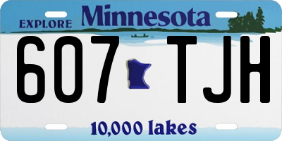 MN license plate 607TJH