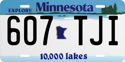 MN license plate 607TJI