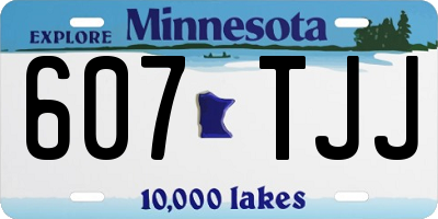 MN license plate 607TJJ
