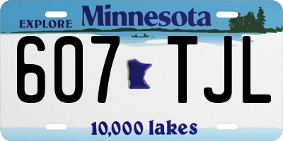 MN license plate 607TJL