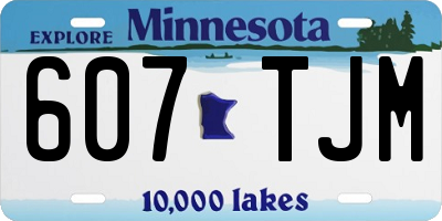 MN license plate 607TJM