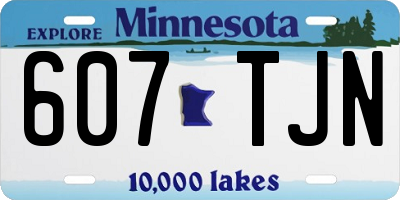 MN license plate 607TJN