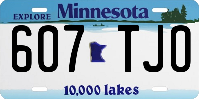 MN license plate 607TJO