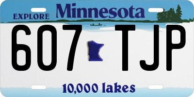 MN license plate 607TJP