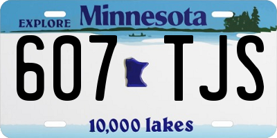 MN license plate 607TJS