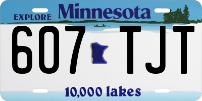 MN license plate 607TJT