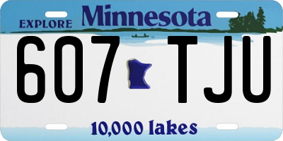 MN license plate 607TJU