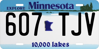 MN license plate 607TJV