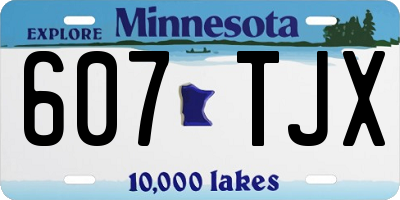 MN license plate 607TJX