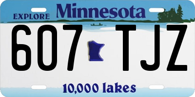 MN license plate 607TJZ