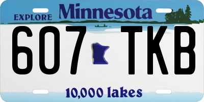 MN license plate 607TKB