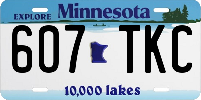 MN license plate 607TKC