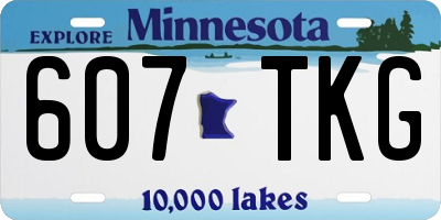 MN license plate 607TKG