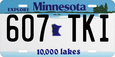 MN license plate 607TKI