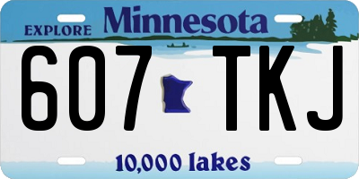 MN license plate 607TKJ