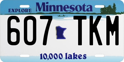 MN license plate 607TKM