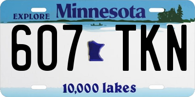 MN license plate 607TKN