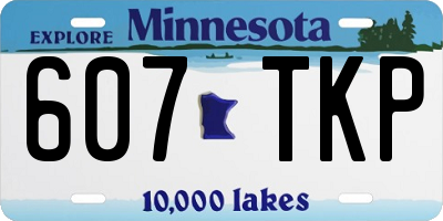 MN license plate 607TKP