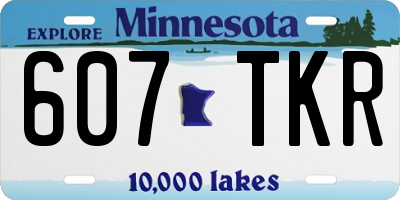 MN license plate 607TKR