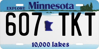 MN license plate 607TKT