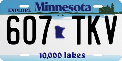 MN license plate 607TKV
