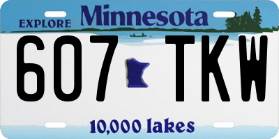 MN license plate 607TKW