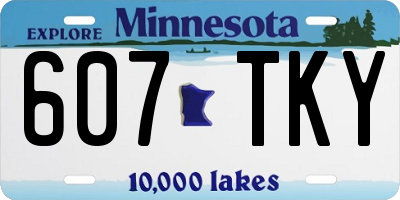 MN license plate 607TKY