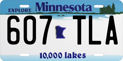 MN license plate 607TLA