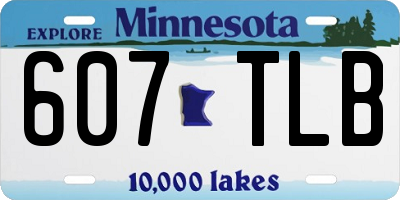 MN license plate 607TLB