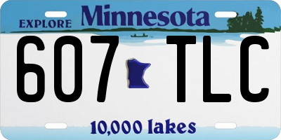 MN license plate 607TLC