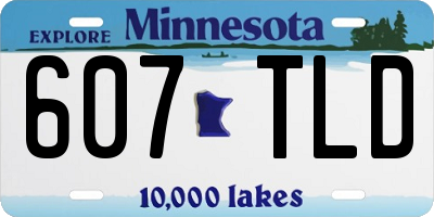 MN license plate 607TLD