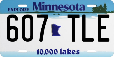 MN license plate 607TLE