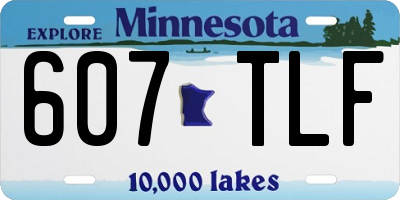 MN license plate 607TLF