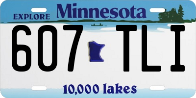 MN license plate 607TLI