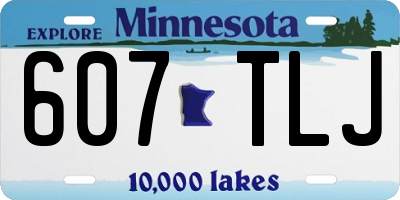 MN license plate 607TLJ