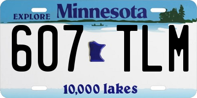 MN license plate 607TLM