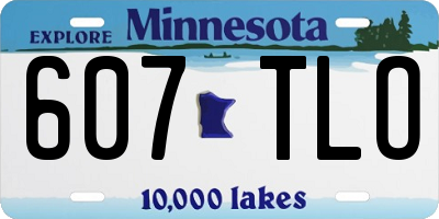 MN license plate 607TLO