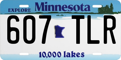 MN license plate 607TLR