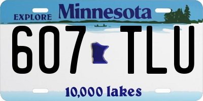 MN license plate 607TLU