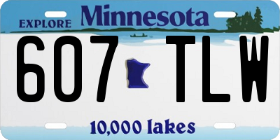 MN license plate 607TLW